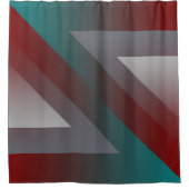 aquamarines bordeauxfarbenes Dreieck Duschvorhang (Vorderseite)