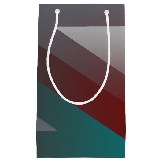 aquamarines bordeauxfarbenes Dreieck Kleine Geschenktüte (Vorderseite)