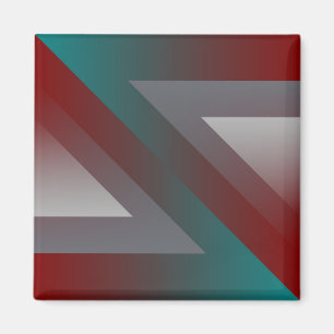 aquamarines bordeauxfarbenes Dreieck Magnet