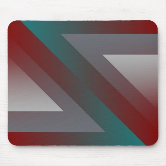 aquamarines bordeauxfarbenes Dreieck Mousepad (Vorne)