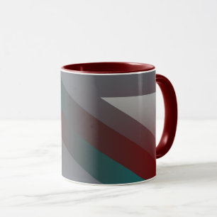 aquamarines bordeauxfarbenes Dreieck Tasse