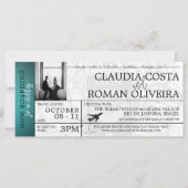 Aquamarines Brasilien Hochzeit Boarding Pass Einla (Vorderseite)