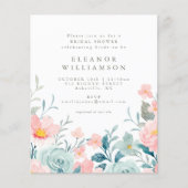 Aquamarines Brautparty für Wasserfarben Einladung (Vorderseite)