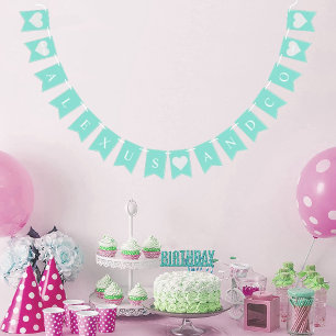 Aquamarines Brautparty Party zum Geburtstag Person Wimpelkette