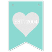 Aquamarines Brautparty Party zum Geburtstag Person Wimpelkette (Zweite Fahne)