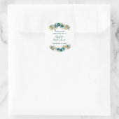 Aquamarines Brautparty Runder Aufkleber (Tasche)