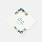 Aquamarines Brautparty Serviette (Ecke)