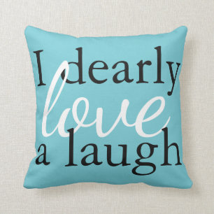 Aquamarines Buch-Zitat Kissen