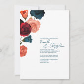 Aquamarines Budget, Rot, Sangria Rose Einladung Ho (Vorderseite)