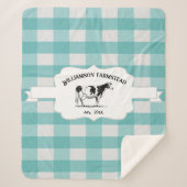 Aquamarines Buffalo Kariert Farm Kuh Sherpa Blanke Sherpadecke (Vorderseite)