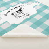 Aquamarines Buffalo Kariert Farm Kuh Sherpa Blanke Sherpadecke (3/4)