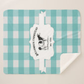 Aquamarines Buffalo Kariert Farm Kuh Sherpa Blanke Sherpadecke (Vorderseite (Horizontal))