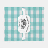Aquamarines Buffalo Kariert Farm Pig Fleece Blanke (Vorderseite (Horizontal))