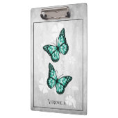 Aquamarines Butterfly-Floral-Clipboard Klemmbrett (Links)