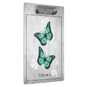 Aquamarines Butterfly-Floral-Clipboard Klemmbrett (Rechts)