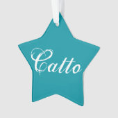 Aquamarines "Catto"-Star-Ornament Ornament (Vorderseite)
