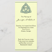 Aquamarines Celtic Knot Wedding Programm (Vorderseite)