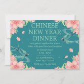 Aquamarines chinesisches Neujahrsfest Einladung (Vorderseite)