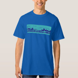 Aquamarines Comic Style Chicago Design T-Shirt