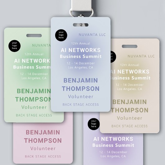 Aquamarines Corporate Business Event-Logo Ausweis