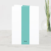 Aquamarines Cross Country-Laufen dank Karte (Rückseite)