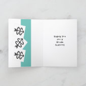 Aquamarines Cross Country-Laufen dank Karte (Innenseite)