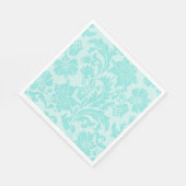 Aquamarines Damastpapier Serviette (Ecke)