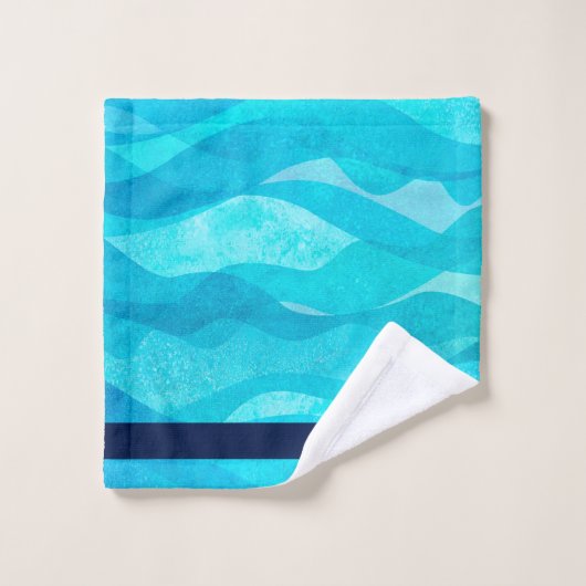 Aquamarines Dekorationsbad Badetuch Set (Waschlappen)