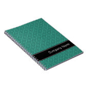 Aquamarines Diamantenmuster Personalisiert Notizblock (Rechte Seite)