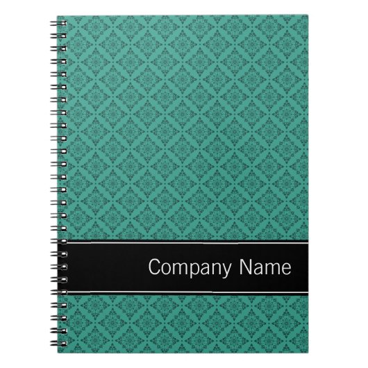 Aquamarines Diamantenmuster Personalisiert Notizblock (Vorderseite)