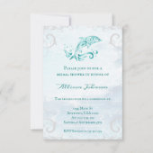 Aquamarines Dolphin-Brautparty Einladung (Vorderseite)