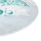 Aquamarines Dolphin-Personalisiert-Schneidebrett Schneidebrett (Ecke)