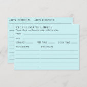 Aquamarines, doppelt gesiebtes Blaues Brautparty R Begleitkarte (Vorne/Hinten)