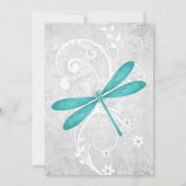 Aquamarines Dragonfly-Brautparty einladen Einladung (Rückseite)