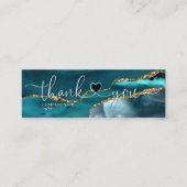 aquamarines Drehbuch Herzlichen Dank für die Beste Mini Visitenkarte (Vorderseite)