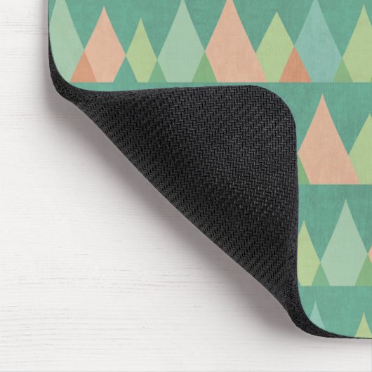 Aquamarines Dreieck-Muster SüdwestenGeo Schritt-| Mousepad (Ecke)