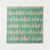 Aquamarines Dreieck-Muster SüdwestenGeo Schritt-| Wandteppich (Vorderseite (Horizontal))