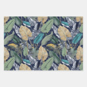 Aquamarines Dschungelpapier Blätter (Vorderseite 2)