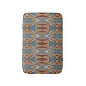 Aquamarines dunkles rotes Tan Brown ethnisches Mos Badematte (Vorderseite Vertikal)