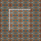 Aquamarines dunkles rotes Tan Brown ethnisches Mos Stoff (Kachel)