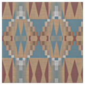 Aquamarines dunkles rotes Tan Brown ethnisches Mos Stoff (Nahaufnahme)