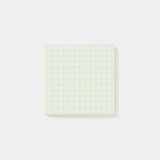 Aquamarines, eckiges Muster Soft Grid Design Post-it Klebezettel (Vorderseite)