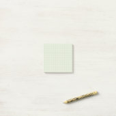 Aquamarines, eckiges Muster Soft Grid Design Post-it Klebezettel (Auf Schreibtisch)