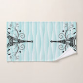 Aquamarines Eiffelhandtuch Geblüht Handtuch Set (Handtuch)