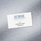 Aquamarines, einfaches geometrisches, modernes Buc Magnetische Visitenkarte (Beispiel)