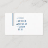 Aquamarines, einfaches geometrisches, modernes Buc Visitenkarte (Rückseite)