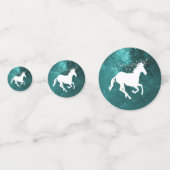 Aquamarines Einhorn Hochzeitstisch Confetti Konfetti (Vorderseiten)