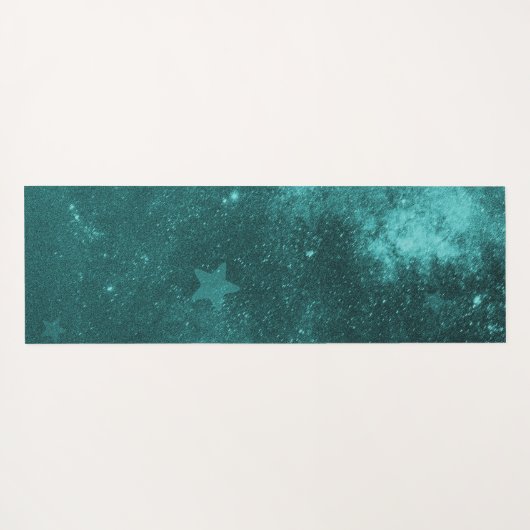 Aquamarines Einhorn Personalisiert Yoga Mat Yogamatte (Rückseite (Horizontal))