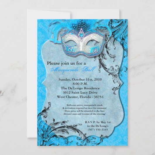 Aquamarines Einladung (Vorderseite)