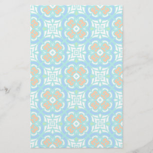 Aquamarines ethnisches Muster Briefpapier